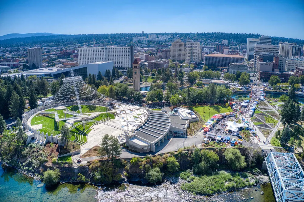 Downtown Spokane and Riverfront Park